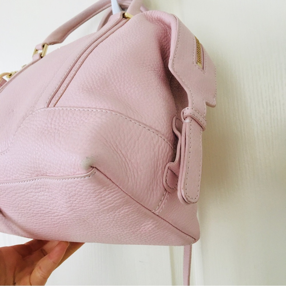 Tory Burch Landon Blush Pink Pebble Leather Satchel/Crossbody Bag - Picture 5 of 14